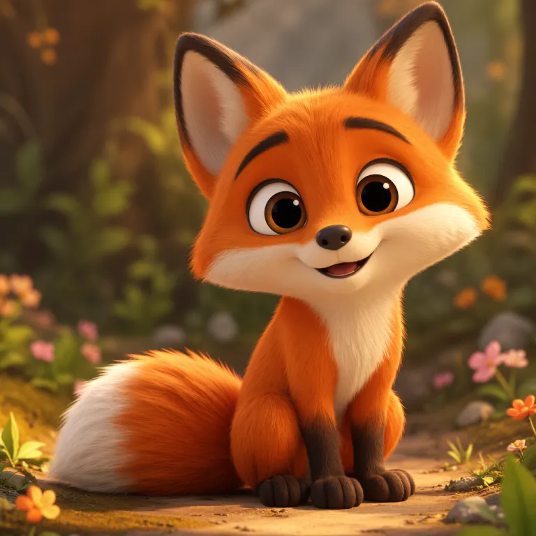 Cute 3D fox character created from a text prompt
